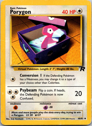 2000 Team Rocket 48/82 Porygon Uncommon M291