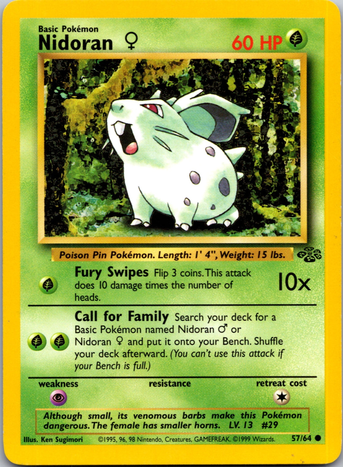1999 Jungle 57/64 Nidoran F Common M281