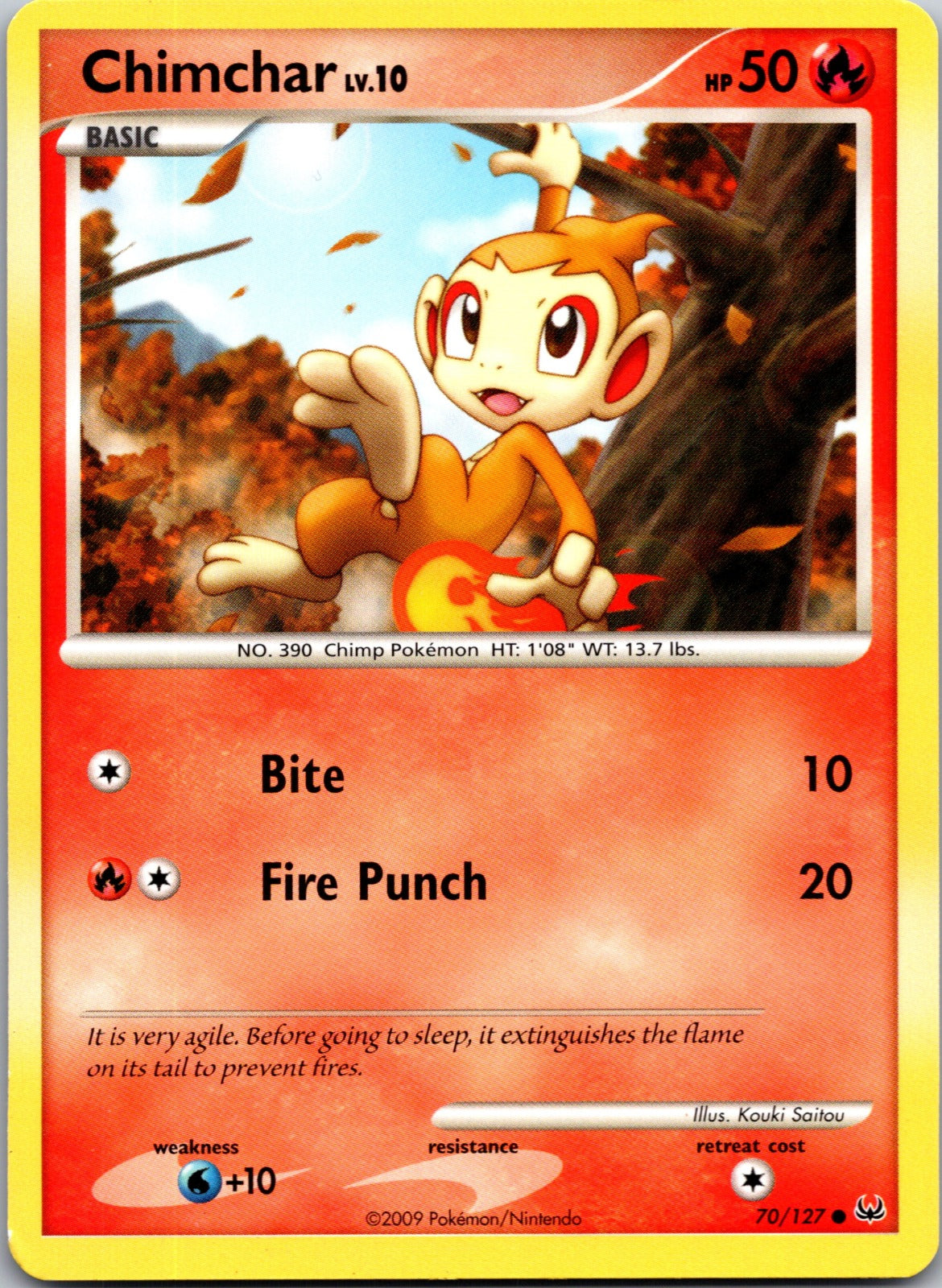 2009 Platinum 70/127 Chimchar LP D318