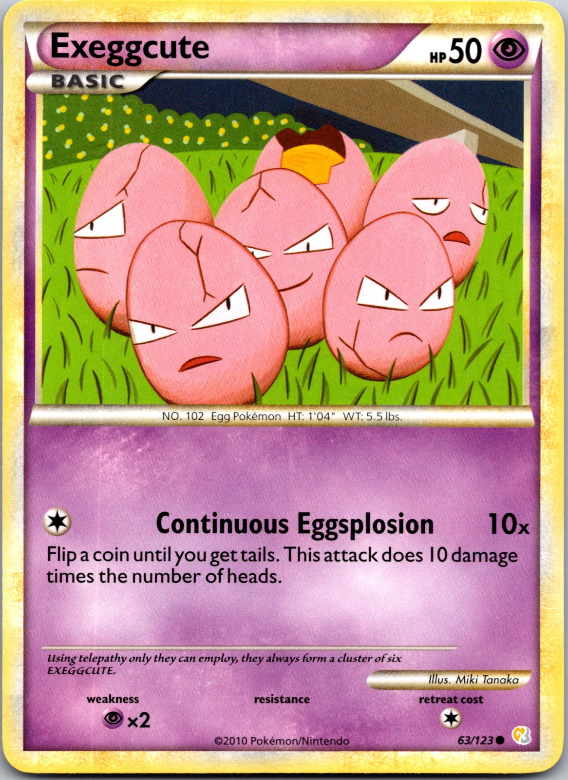 2010 HeartGold SoulSilver 63/123 Exeggcute LP