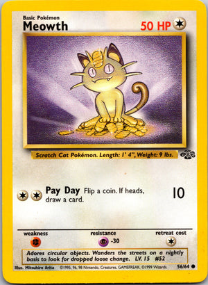 1999 Jungle 56/64 Meowth Common A137