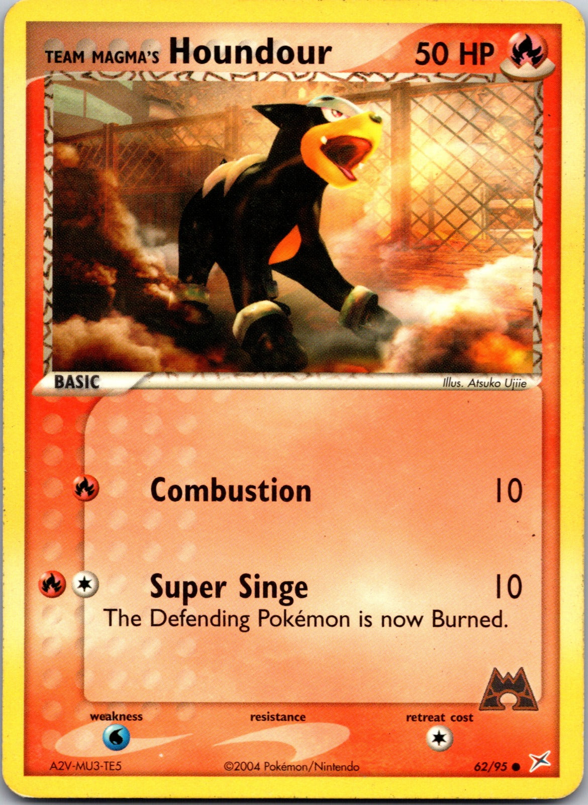 2004 Team Magma vs Team Aqua 62/95 Team Magma's Houndour LP Z144