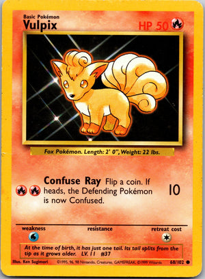 2000 Base Set 2 099/130 Vulpix LP