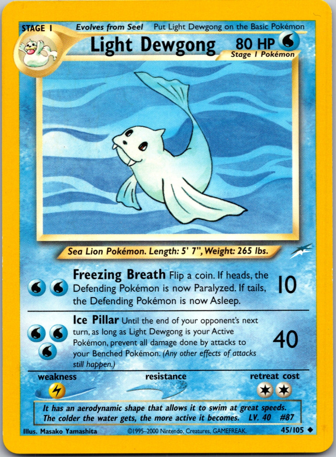 2002 Neo Destiny #045/105 Light Dewgong Uncommon C82