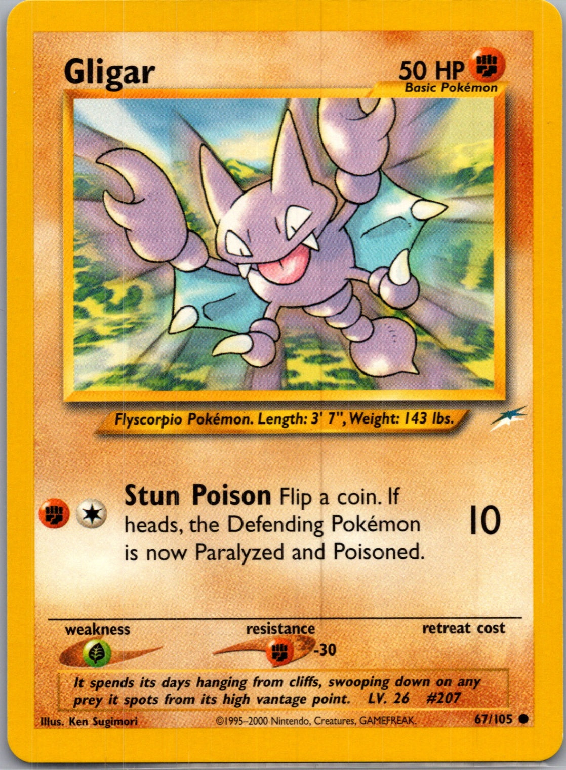 Neo Destiny 067/105 Gligar Common NM