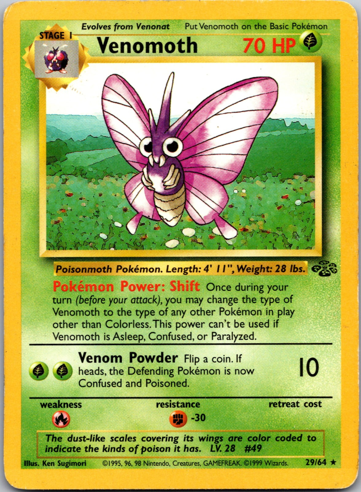 2000 Base Set 2 031/130 Venomoth LP