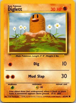2000 Base Set 2 071/130 Diglett LP