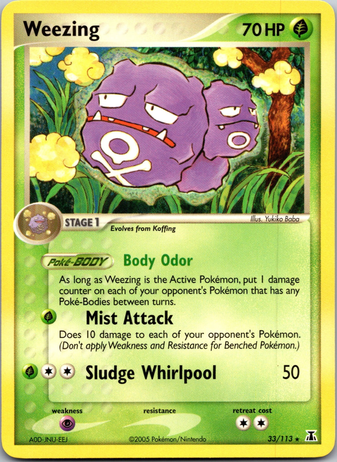 2005 Delta Species 33/113 Weezing LP