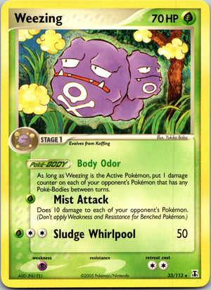 2005 Delta Species 33/113 Weezing LP