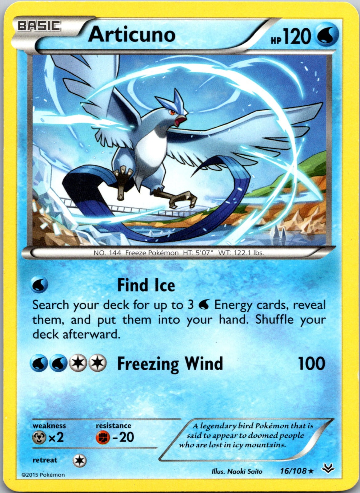 2015 XY - Roaring Skies 16/108 Articuno (16) LP
