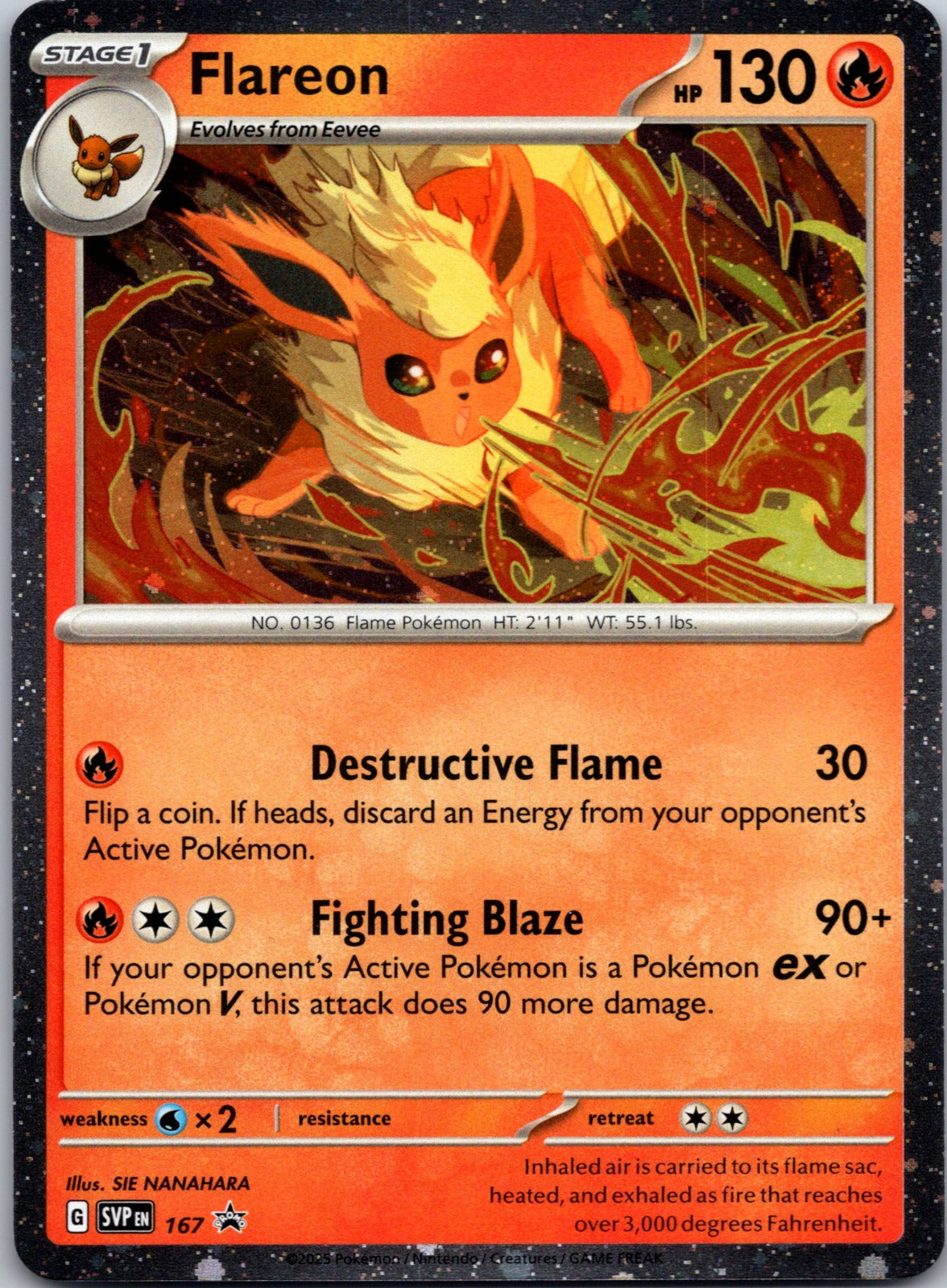 2023 SV: Scarlet & Violet 151 136/165 Flareon NM