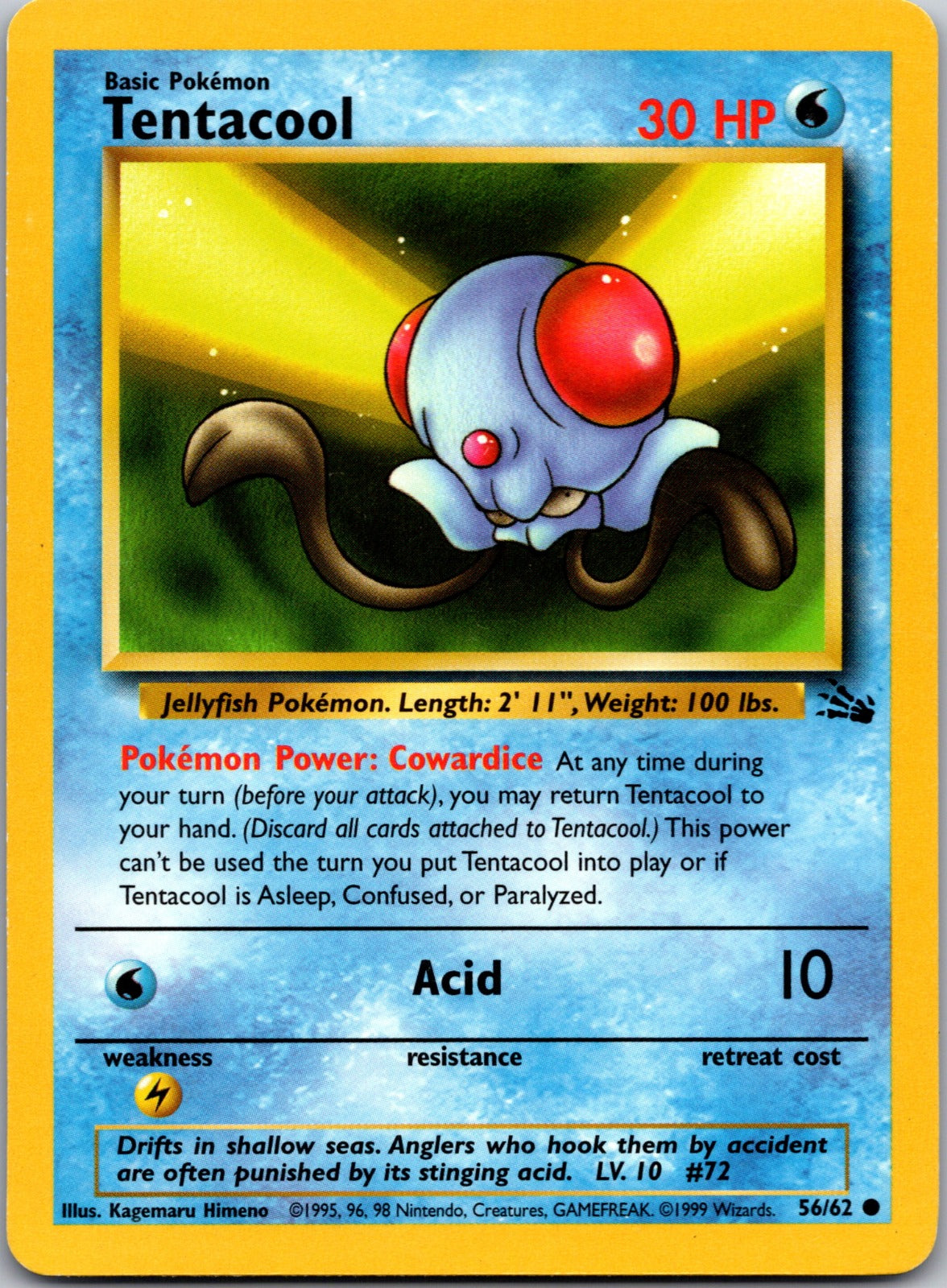 1999 Fossil 56/62 Tentacool LP