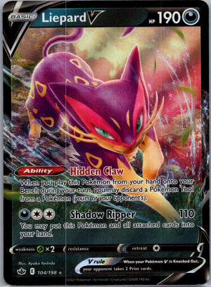 SWSH06: Chilling Reign 104/198 Liepard V Ultra Rare NM
