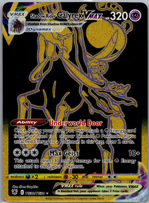 2022 SWSH10: Astral Radiance Trainer Gallery TG30/TG30 Shadow Rider Calyrex VMAX (Secret) Secret Rare D240