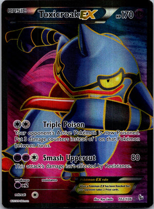 Toxicroak EX (102 Full Art) Holofoil Ultra Rare XY - Flashfire 102/106 NM