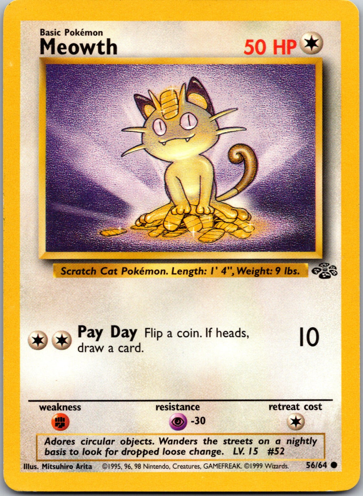 1999 Jungle 56/64 Meowth MP Z162