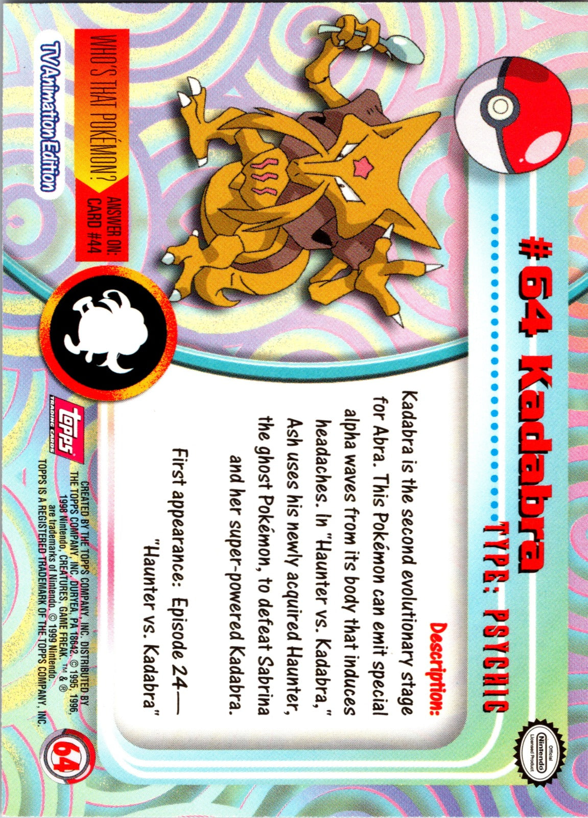 1999 Topps TV Kadabra LP  P204