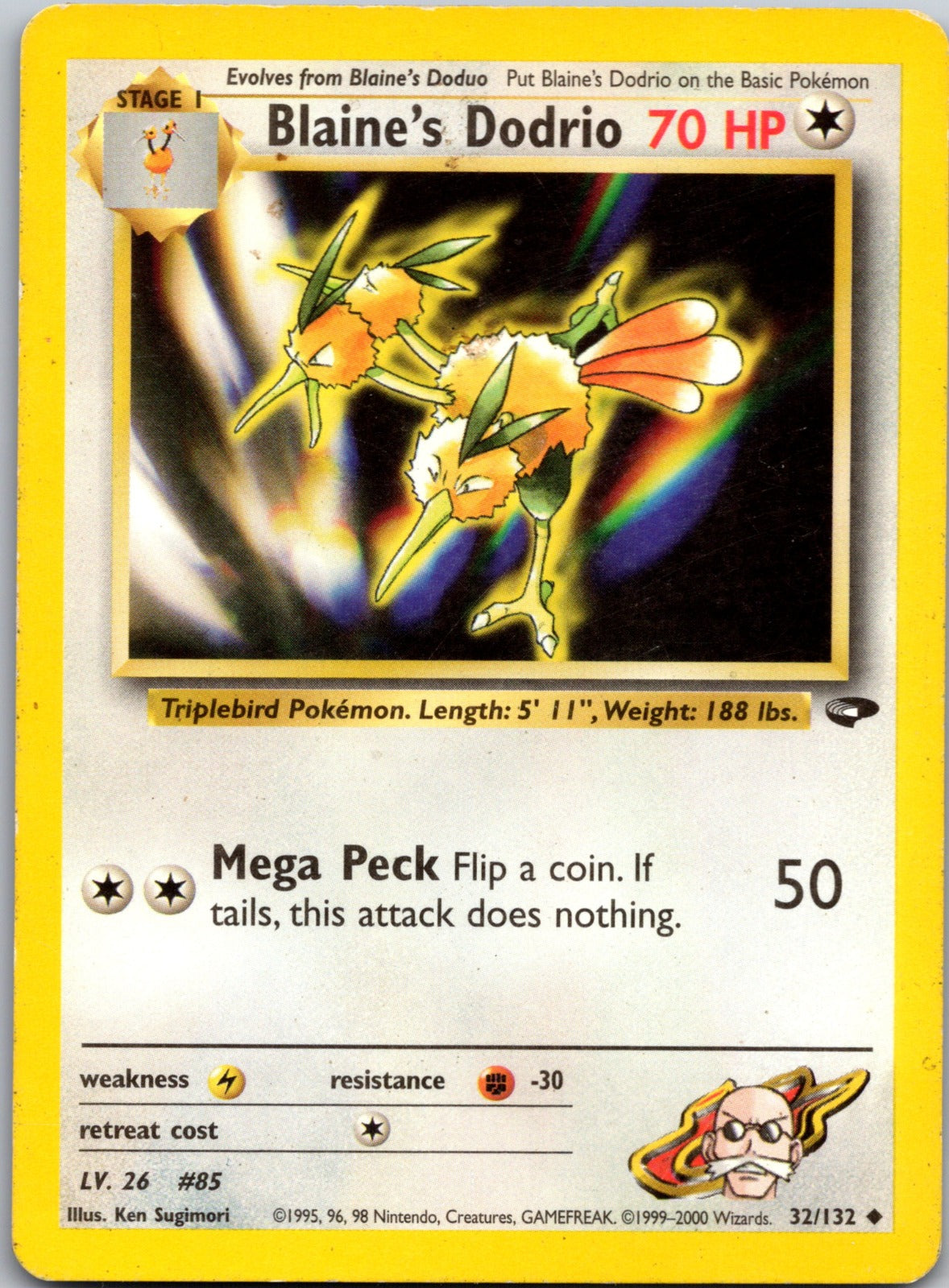 2000 Gym Challenge 032/132 Blaine's Dodrio LP