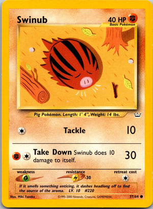 2001 Neo Revelation #57/64 Swinub Common C79
