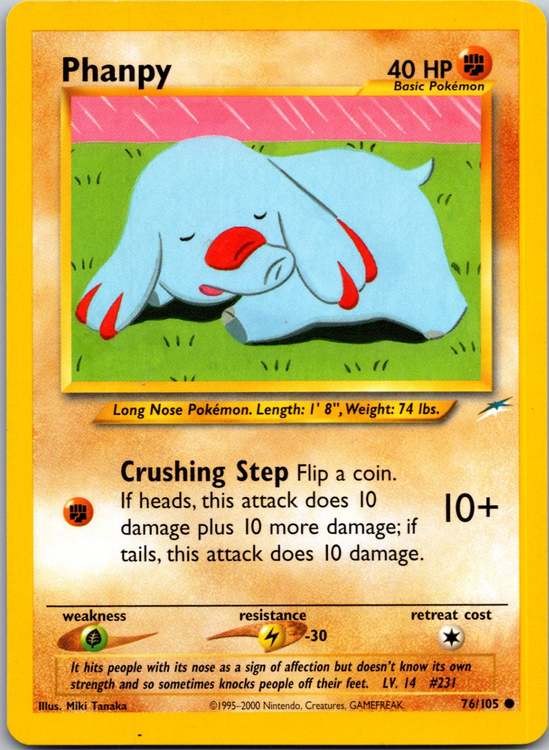 2002 Neo Destiny 076/105 Phanpy Common L179