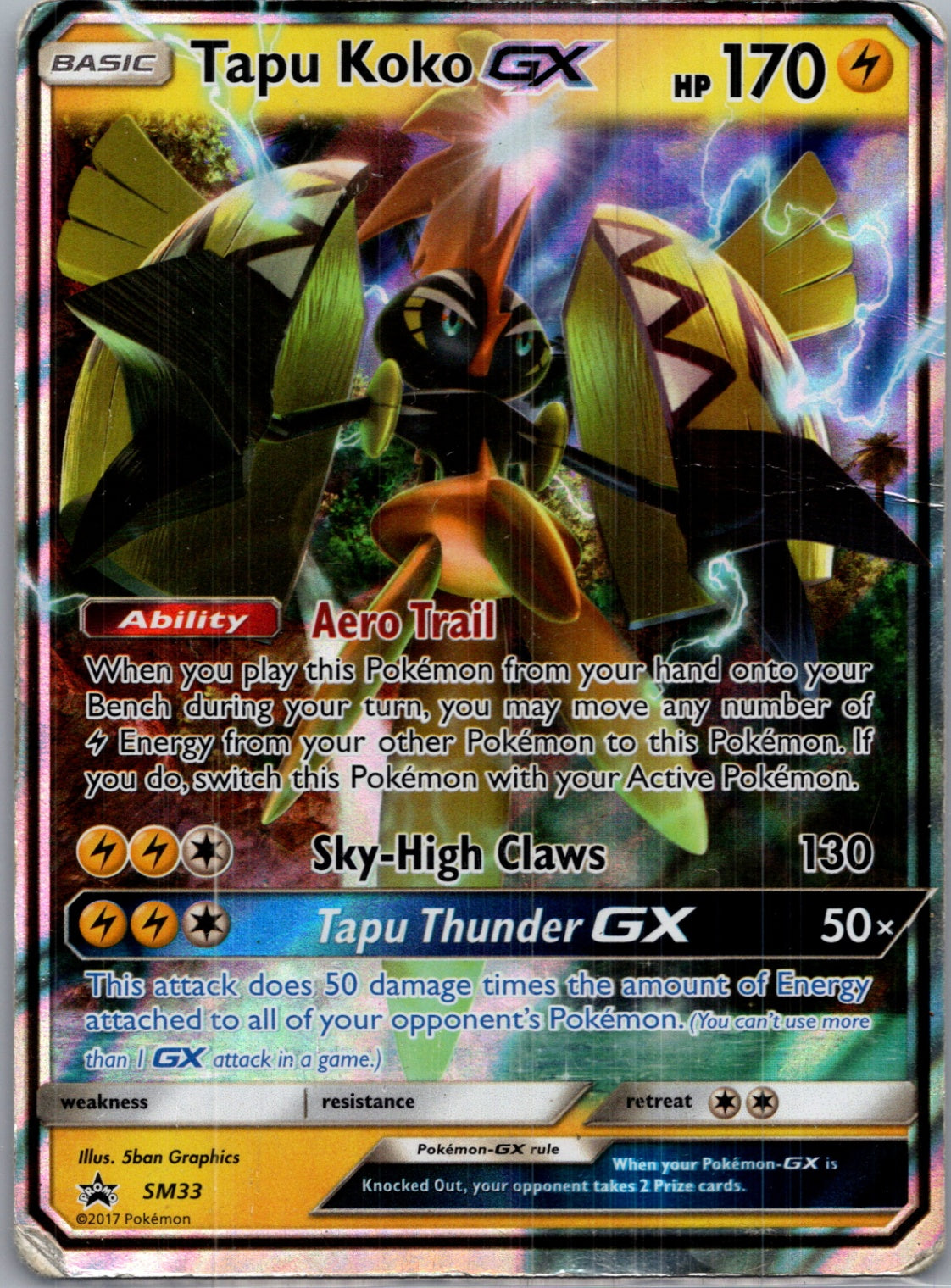 2017 SM Promo SM33 Tapu Koko GX Promo F27