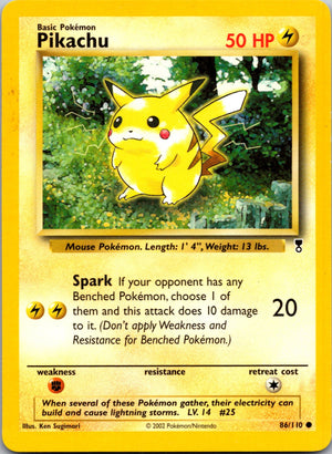 2002 Legendary Collection 086/110 Pikachu Common C73