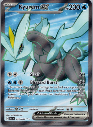 Kyurem ex Holofoil Ultra Rare SV: Black Bolt 157/086 NM