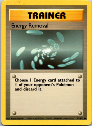 1999 Base Set #092/102 Energy Removal Common C274