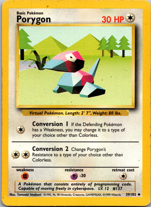 1999 Base Set #039/102 Porygon Uncommon C119