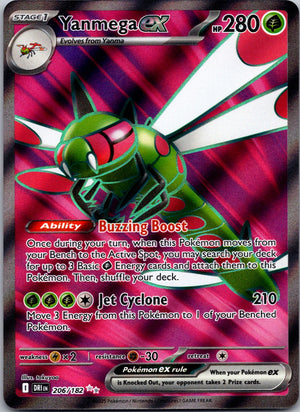2025 SV10: Destined Rivals 206/182 Yanmega ex NM