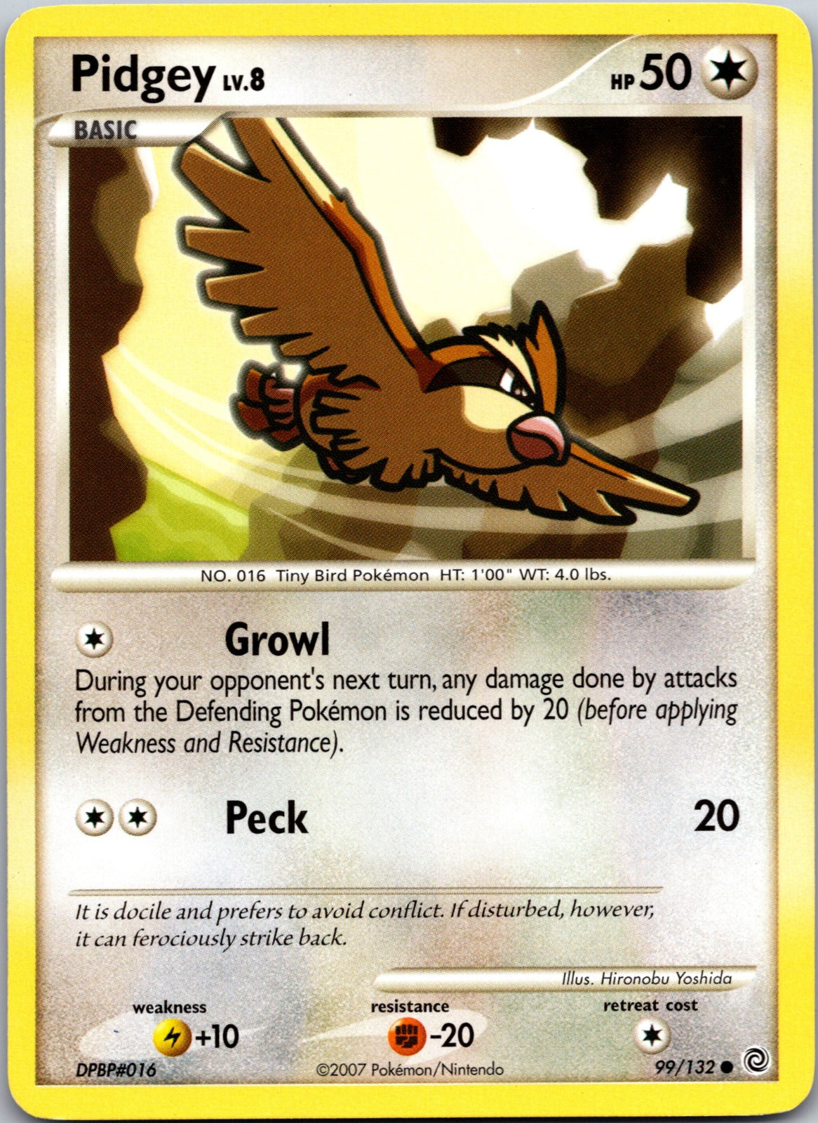 2007 Secret Wonders 99/132 Pidgey LP