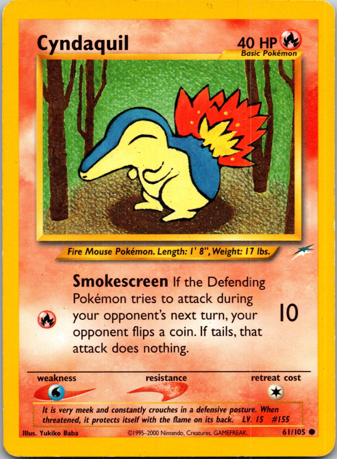 2002 Neo Destiny 061/105 Cyndaquil Common M164