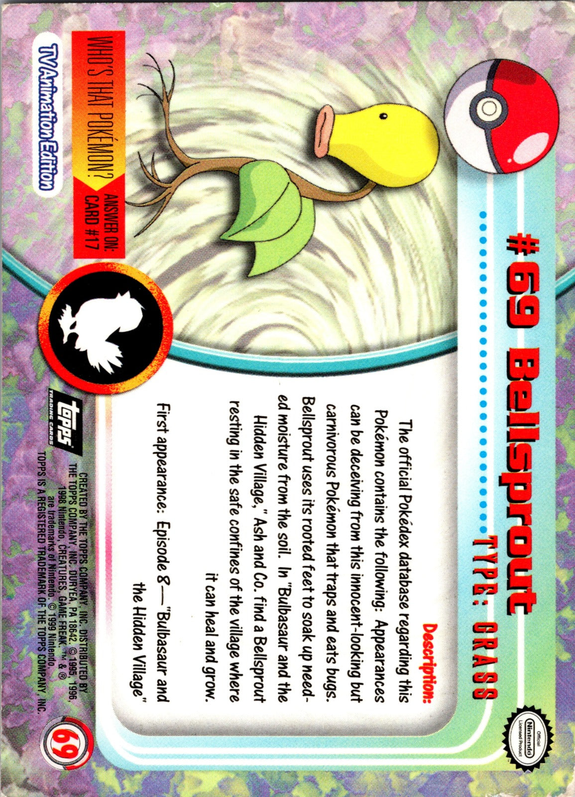 1999 Topps TV Bellsprout HP  P113