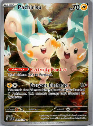 SV01: Scarlet & Violet Base Set 208/198 Pachirisu Illustration Rare NM
