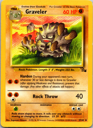 2000 Fossil 37/62 Graveler Uncommon A310
