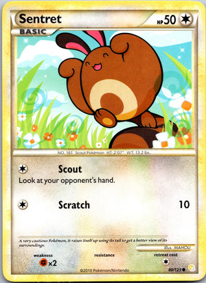 2010 HeartGold SoulSilver 80/123 Sentret LP