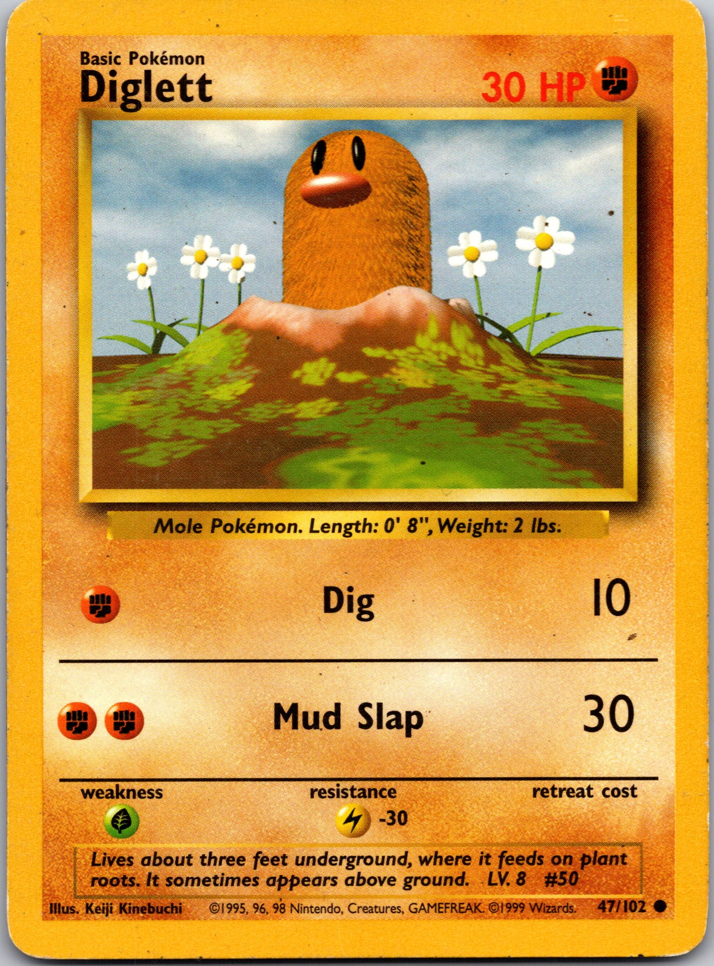 1999 Base Set 047/102 Diglett Common A279
