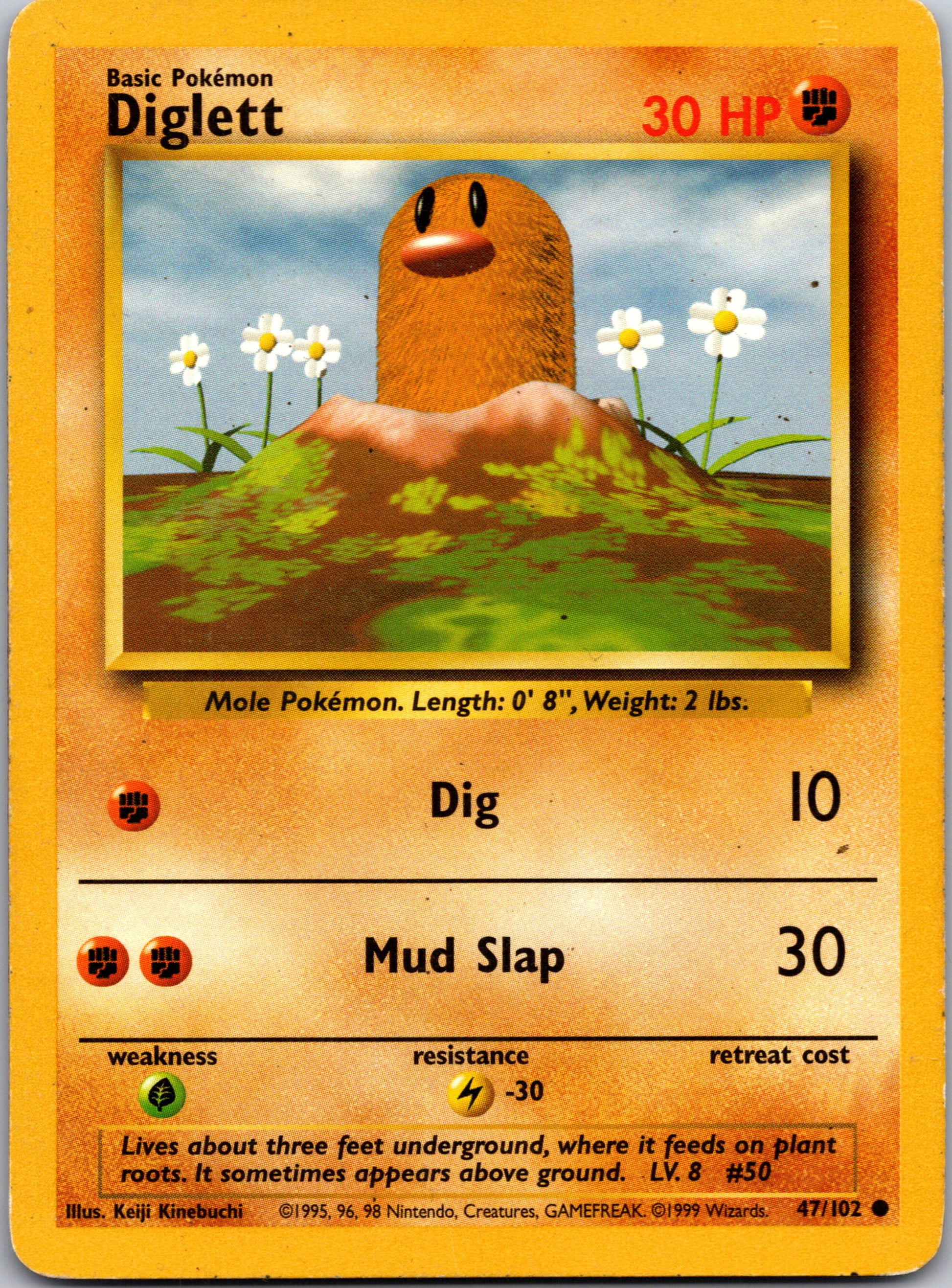 1999 Base Set 047/102 Diglett Common A279
