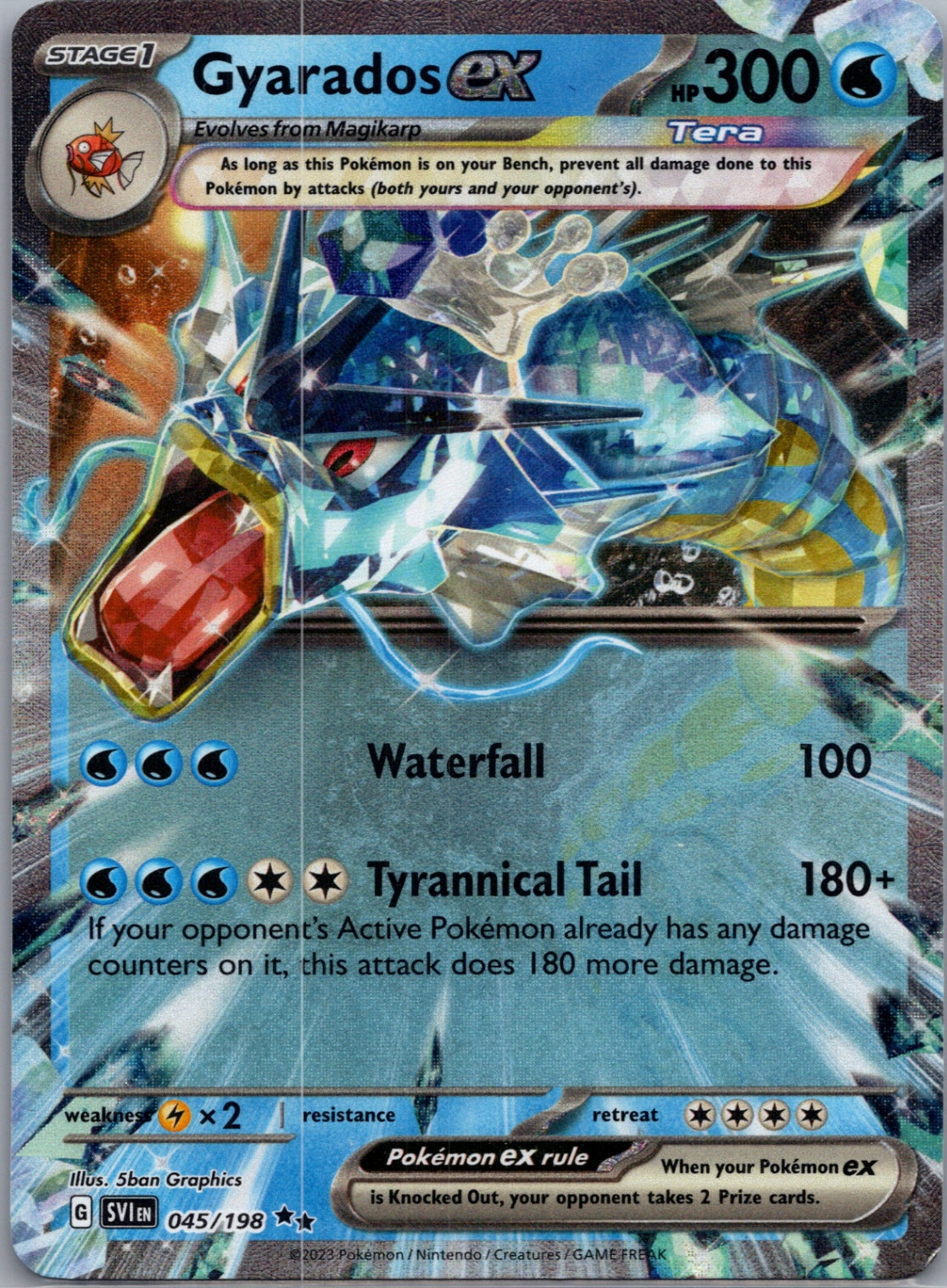 SV01: Scarlet & Violet Base Set 045/198 Gyarados ex Double Rare NM