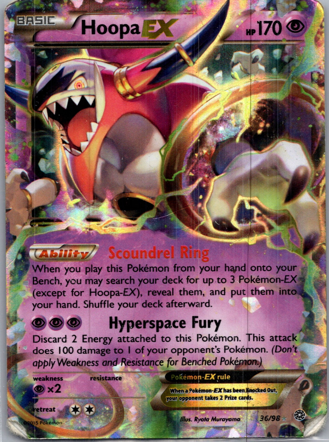 2015 XY - Ancient Origins 36/98 Hoopa EX Ultra Rare F30