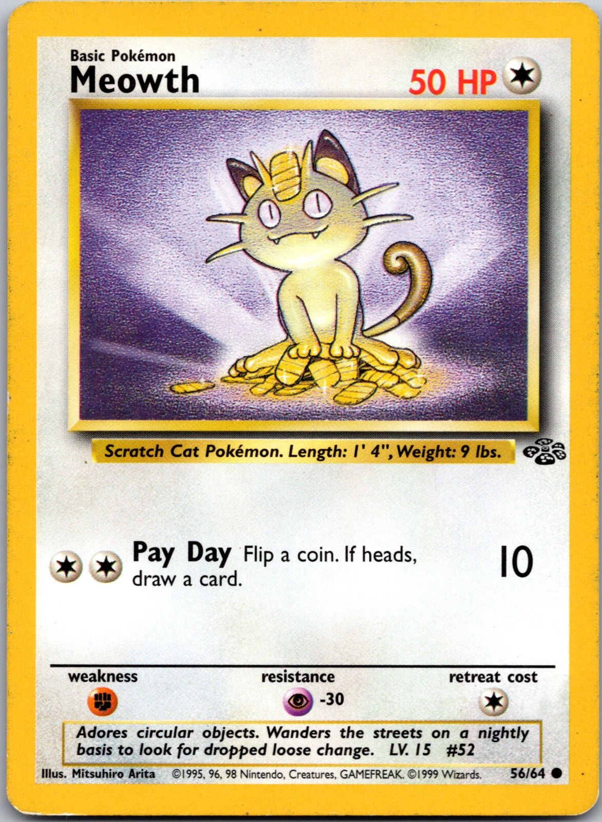 1999 Jungle 56/64 Meowth LP