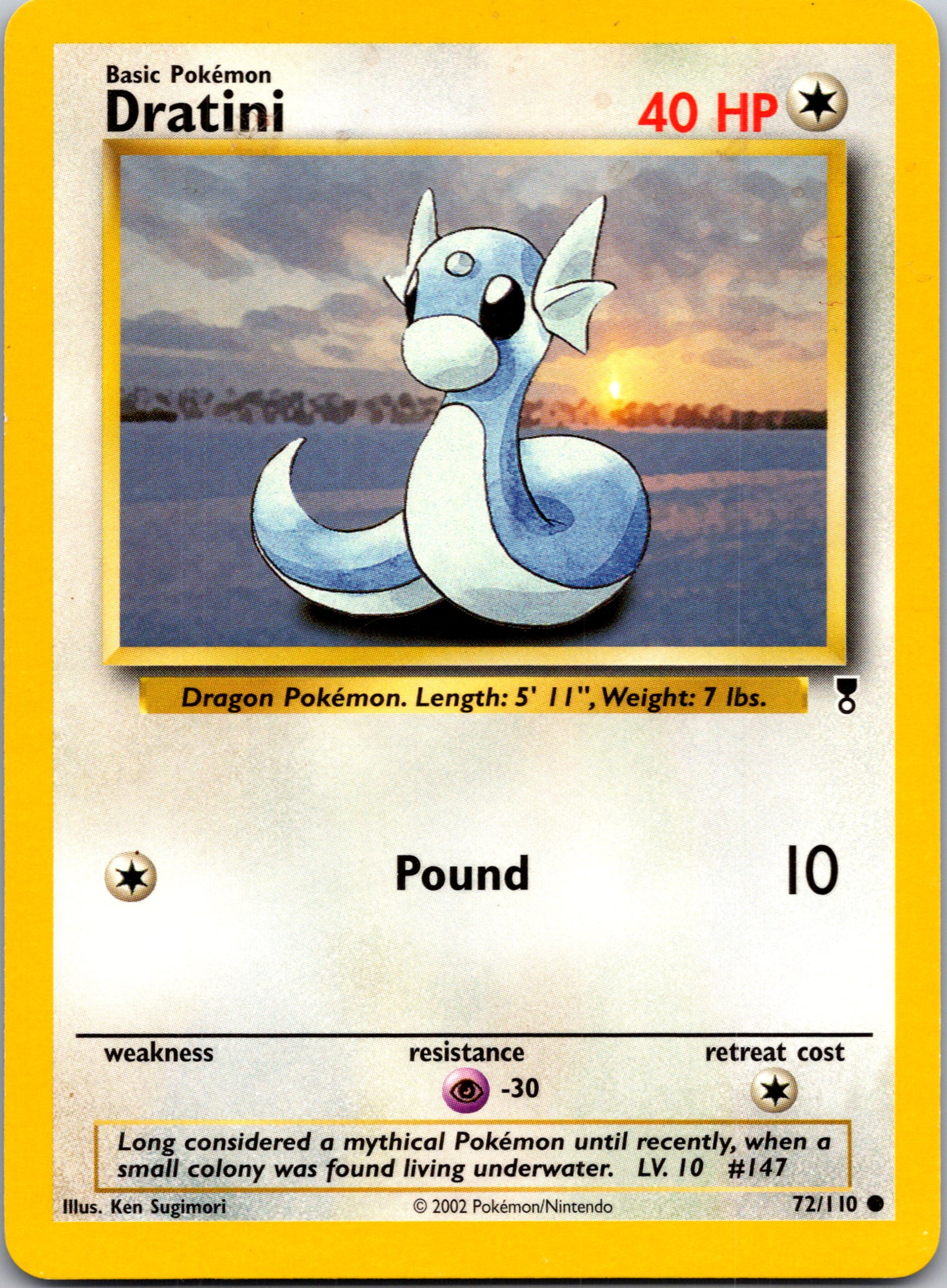2002 Legendary Collection 072/110 Dratini Common A262