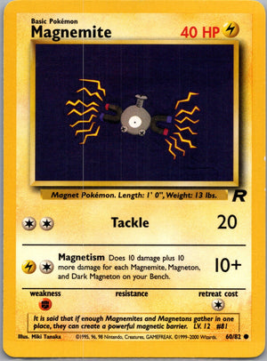 Team Rocket 60/82 Magnemite Common NM