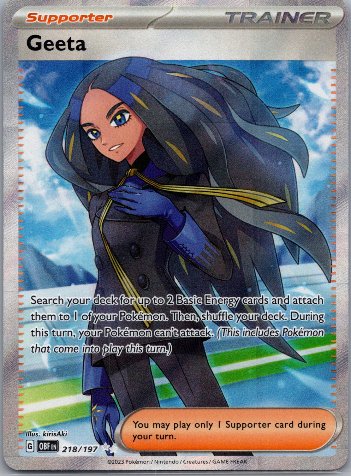 Geeta Holofoil Ultra Rare SV03: Obsidian Flames 218/197 NM