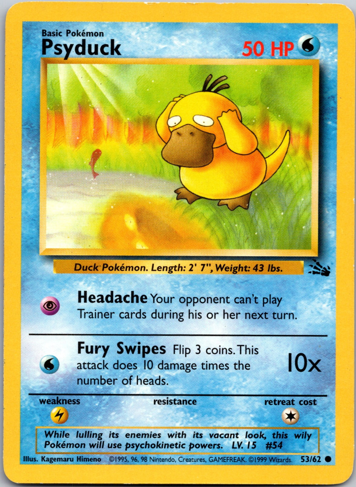 1999 Fossil 53/62 Psyduck LP F81