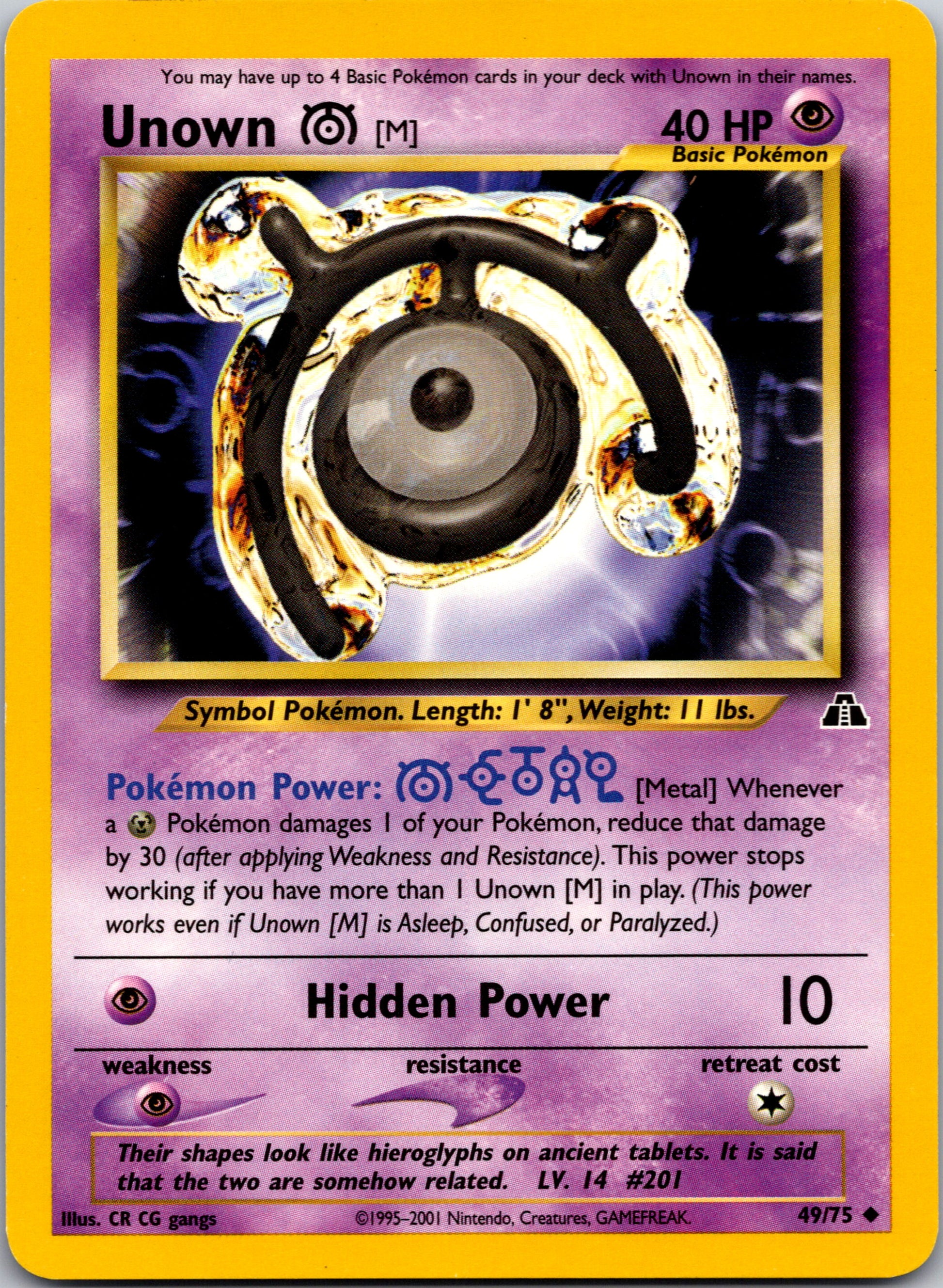 2002 Neo Discovery 49/75 Unown [M] Uncommon A31