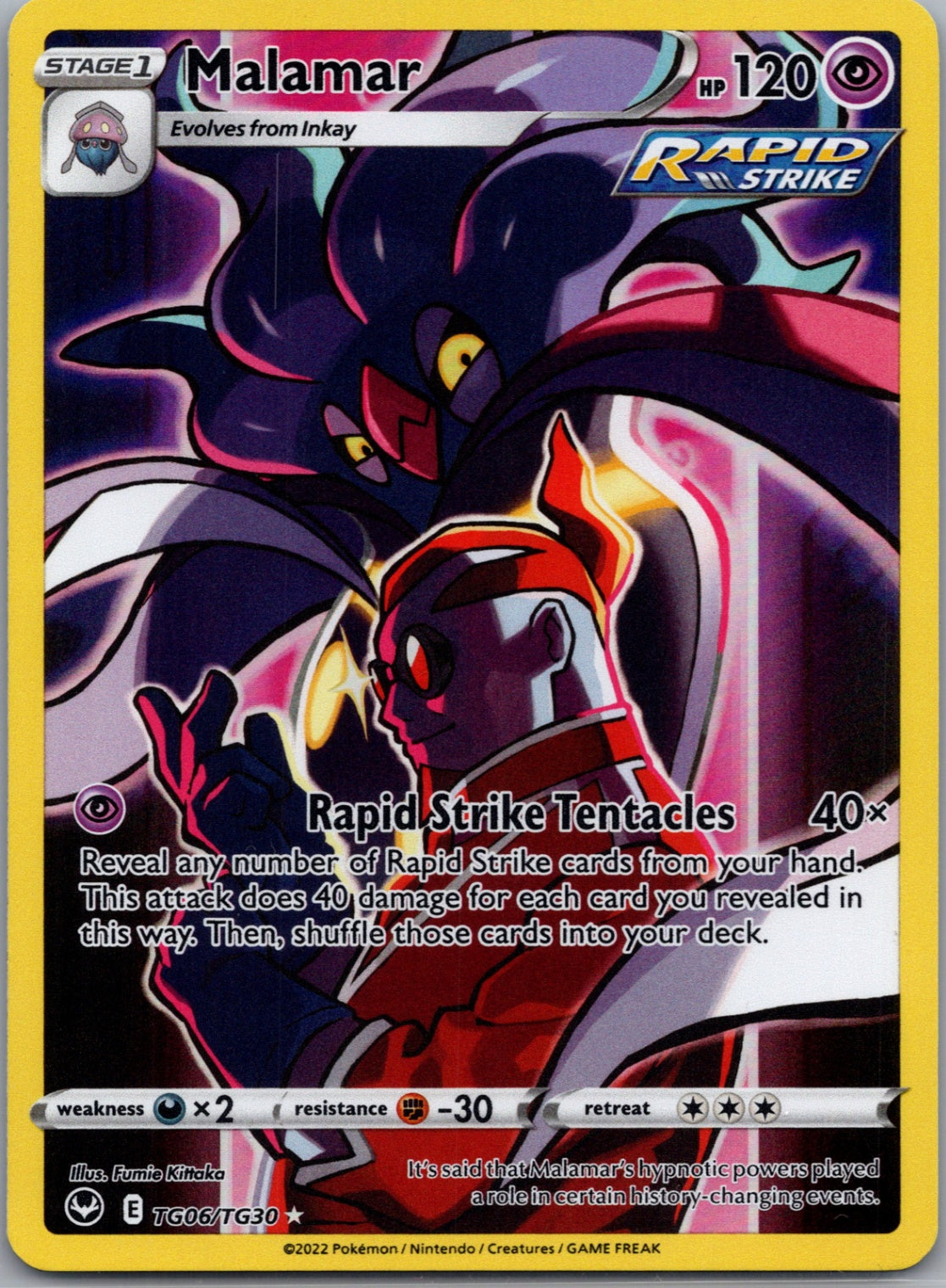 Malamar Holofoil Ultra Rare SWSH12: Silver Tempest Trainer Gallery TG06/TG30 NM