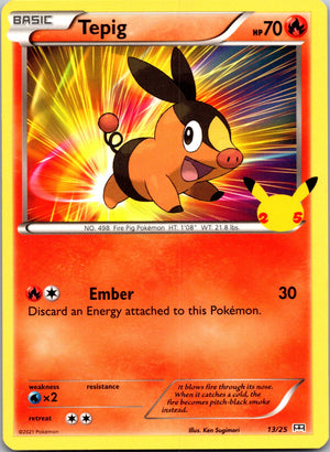 2021 McDonald's 25th Anniversary Promo 013/025 Tepig - 13/25 LP