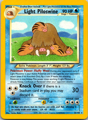 2002 Neo Destiny #026/105 Light Piloswine Rare C91