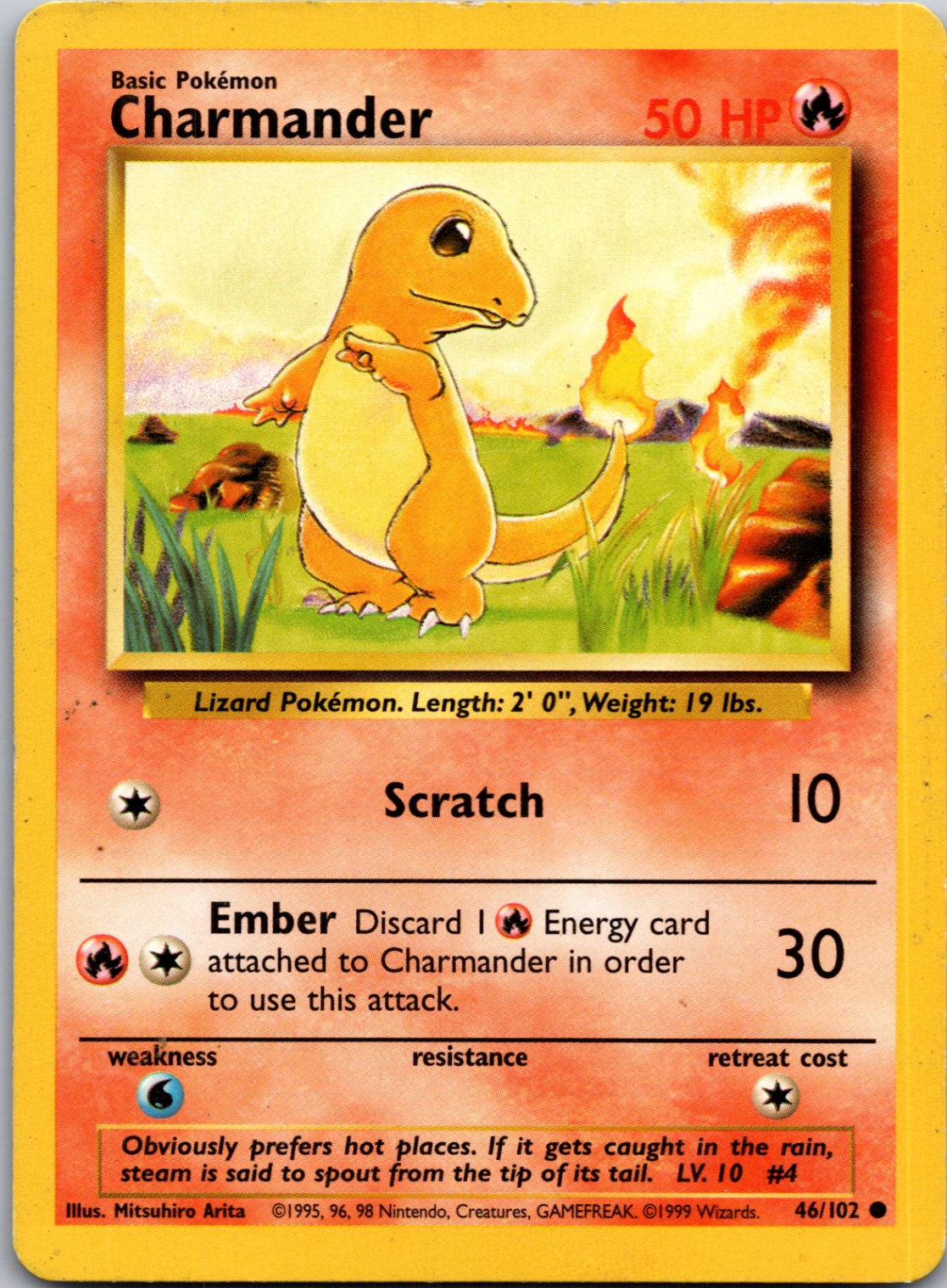 1999 Base Set  046/102 Charmander Common M309